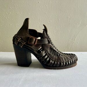 Freebird Rare Distressed Heeled Boots Size 7